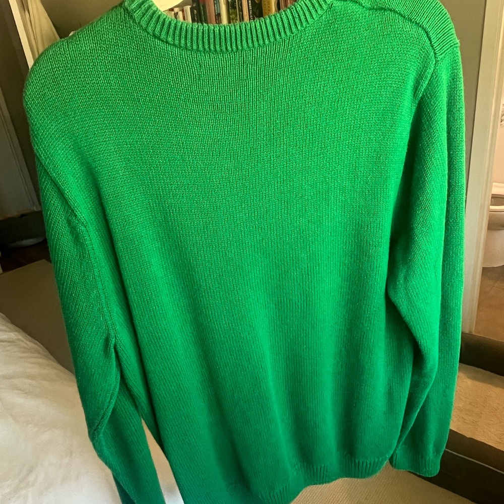 Chaps Vibrant Green Crewneck Sweater - Picture 2 of 4